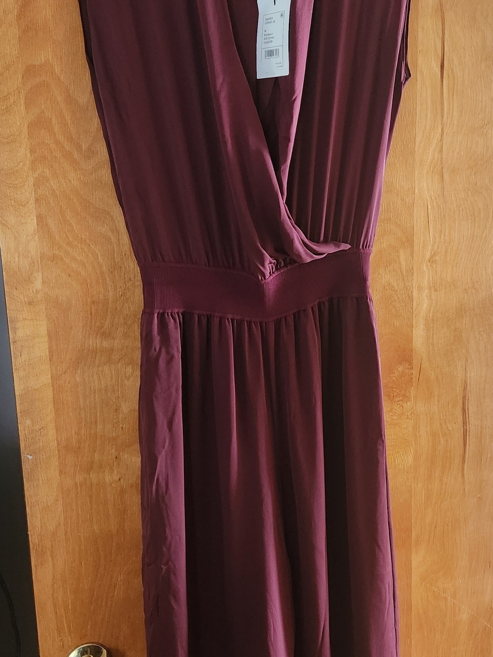 Theory Sleeveless Wrap Jumpsuit in Plum